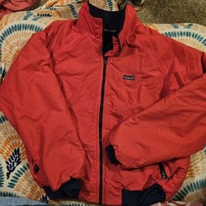 Patagonia Red Bomber Jacket XL fleece lining